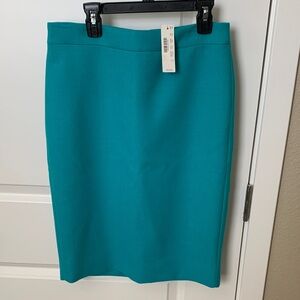 J. Crew Turquoise Pencil Skirt
